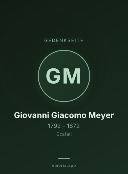 Gedenkportrait von Giovanni Giacomo Meyer