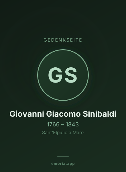 Gedenkportrait von Giovanni Giacomo Sinibaldi
