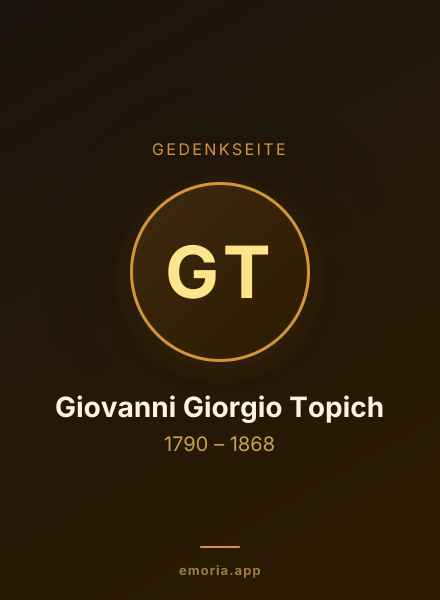 Gedenkportrait von Giovanni Giorgio Topich
