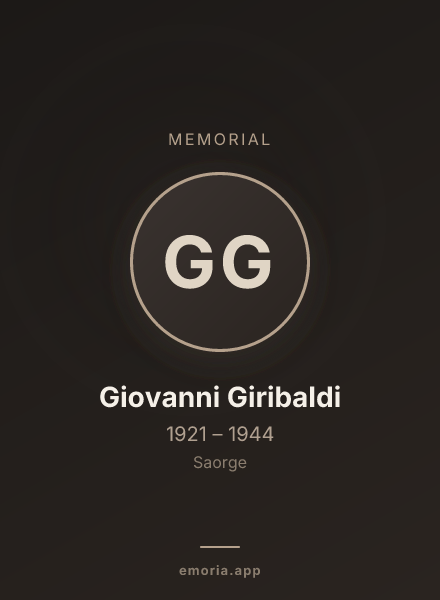 Memorial portrait of Giovanni Giribaldi
