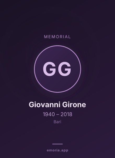 Memorial portrait of Giovanni Girone