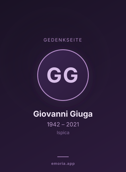 Gedenkportrait von Giovanni Giuga