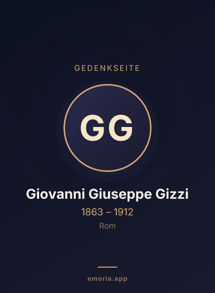 Gedenkportrait von Giovanni Giuseppe Gizzi