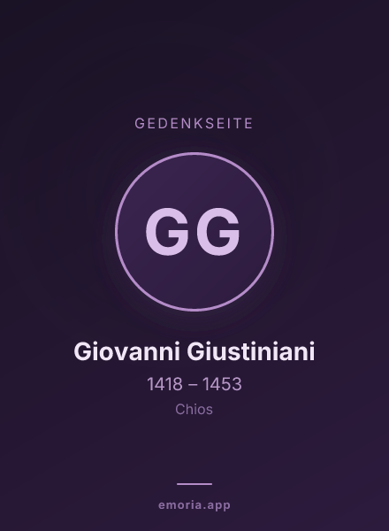 Gedenkportrait von Giovanni Giustiniani