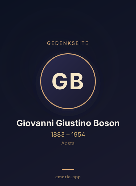 Gedenkportrait von Giovanni Giustino Boson