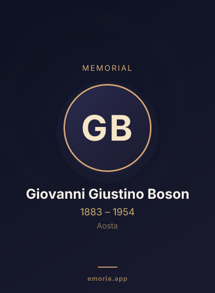 Memorial portrait of Giovanni Giustino Boson