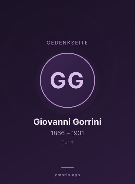 Gedenkportrait von Giovanni Gorrini