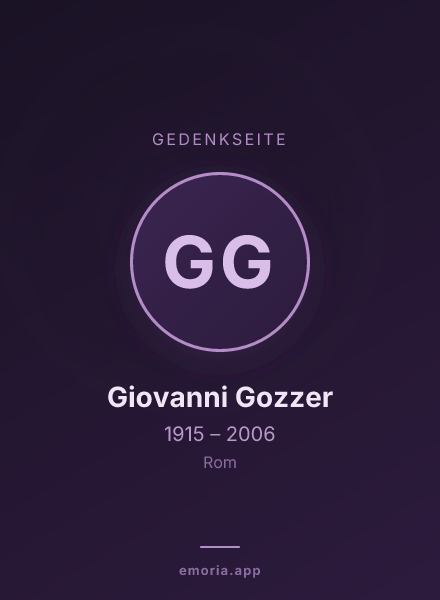 Gedenkportrait von Giovanni Gozzer