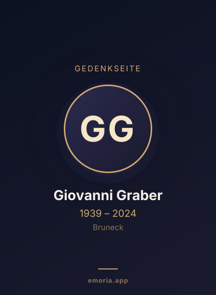 Gedenkportrait von Giovanni Graber