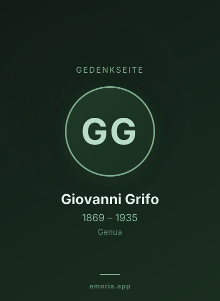 Gedenkportrait von Giovanni Grifo