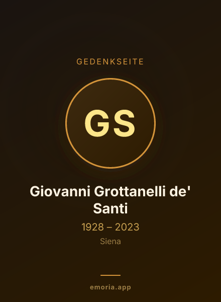 Gedenkportrait von Giovanni Grottanelli de' Santi