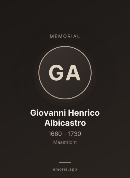 Memorial portrait of Giovanni Henrico Albicastro