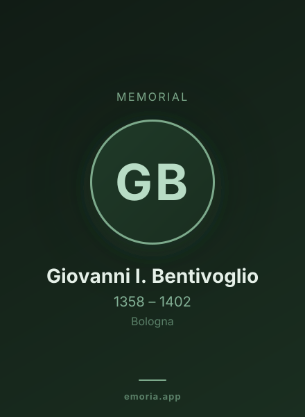 Memorial portrait of Giovanni I. Bentivoglio