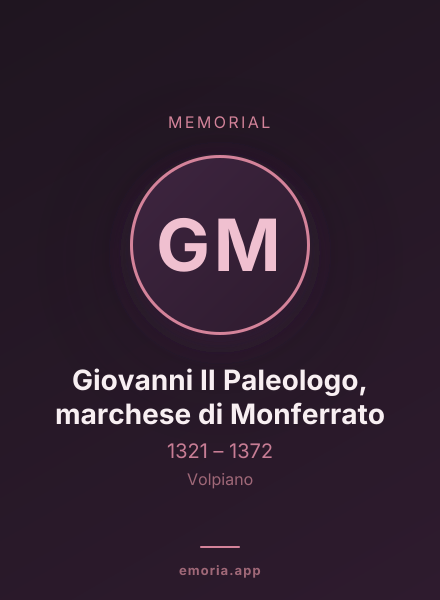 Memorial portrait of Giovanni II Paleologo, marchese di Monferrato