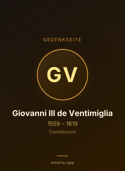 Gedenkportrait von Giovanni III de Ventimiglia