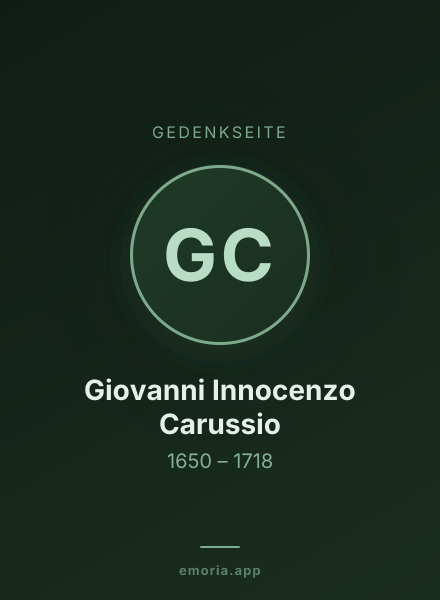 Gedenkportrait von Giovanni Innocenzo Carussio