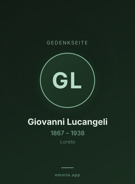 Gedenkportrait von Giovanni Lucangeli