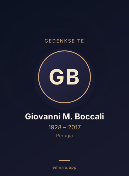 Gedenkportrait von Giovanni M. Boccali