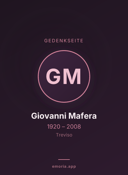 Gedenkportrait von Giovanni Mafera