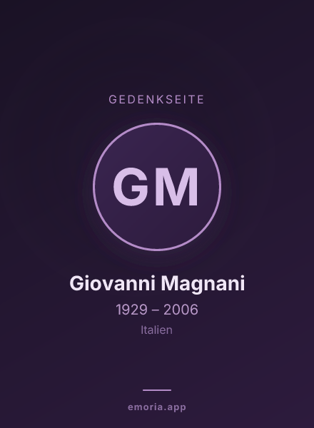 Gedenkportrait von Giovanni Magnani