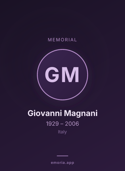 Memorial portrait of Giovanni Magnani