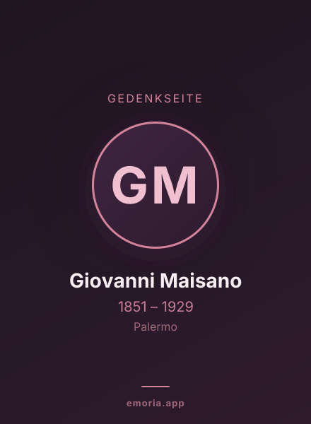 Gedenkportrait von Giovanni Maisano