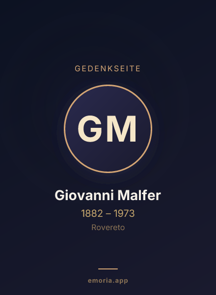 Gedenkportrait von Giovanni Malfer