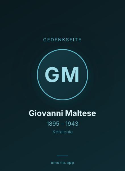 Gedenkportrait von Giovanni Maltese