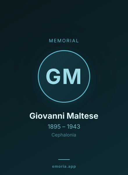 Memorial portrait of Giovanni Maltese