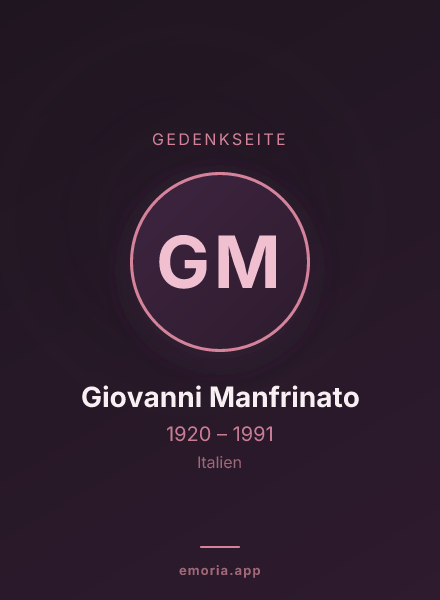 Gedenkportrait von Giovanni Manfrinato