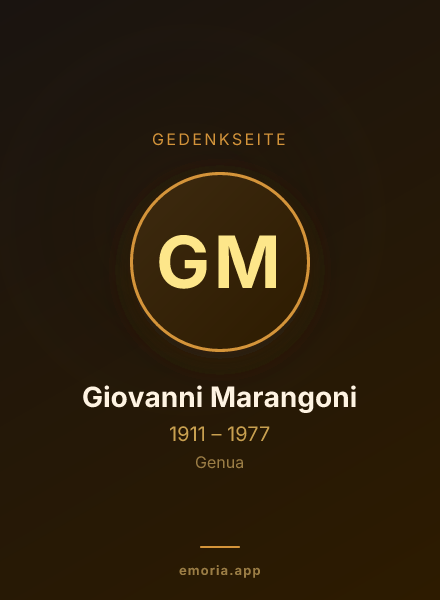 Gedenkportrait von Giovanni Marangoni