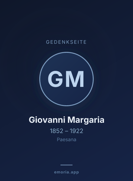 Gedenkportrait von Giovanni Margaria
