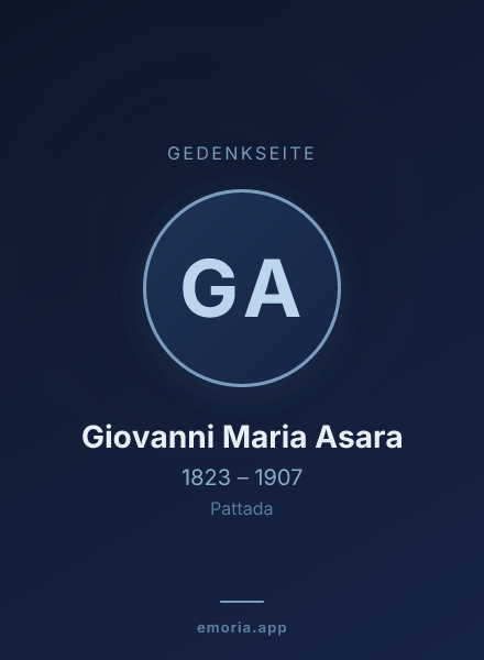 Gedenkportrait von Giovanni Maria Asara