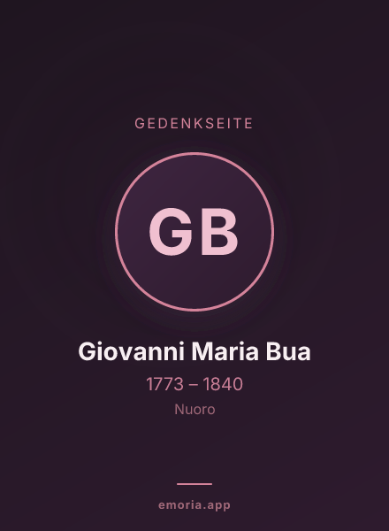 Gedenkportrait von Giovanni Maria Bua