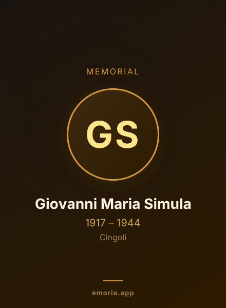 Memorial portrait of Giovanni Maria Simula