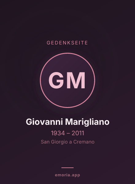 Gedenkportrait von Giovanni Marigliano