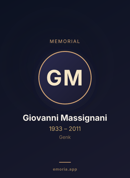 Memorial portrait of Giovanni Massignani