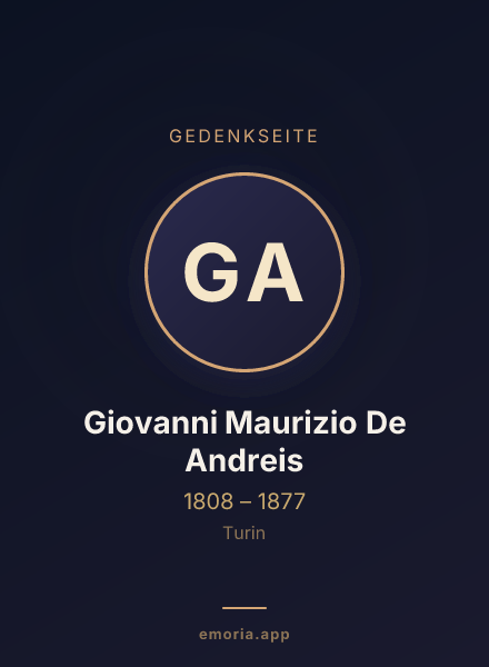 Gedenkportrait von Giovanni Maurizio De Andreis