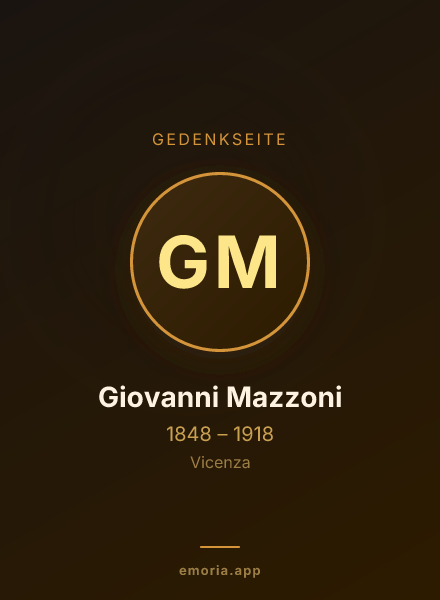 Gedenkportrait von Giovanni Mazzoni