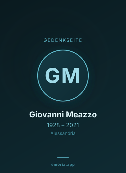 Gedenkportrait von Giovanni Meazzo