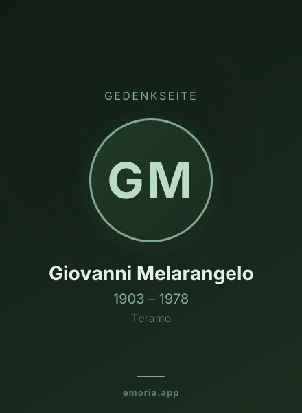 Gedenkportrait von Giovanni Melarangelo