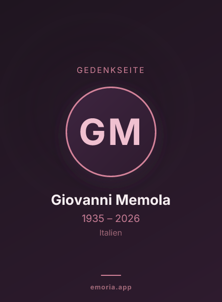 Gedenkportrait von Giovanni Memola