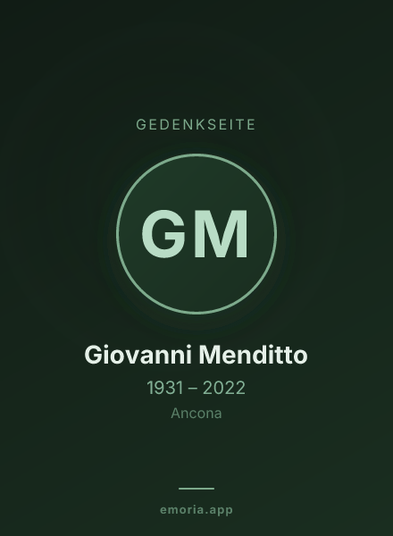 Gedenkportrait von Giovanni Menditto