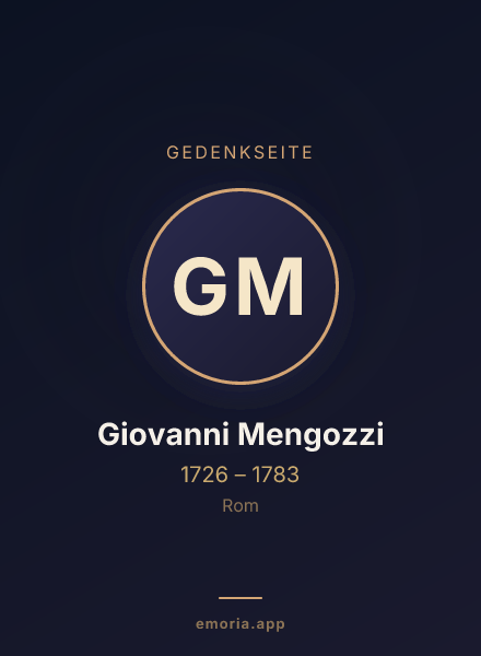 Gedenkportrait von Giovanni Mengozzi