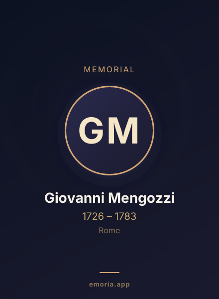 Memorial portrait of Giovanni Mengozzi