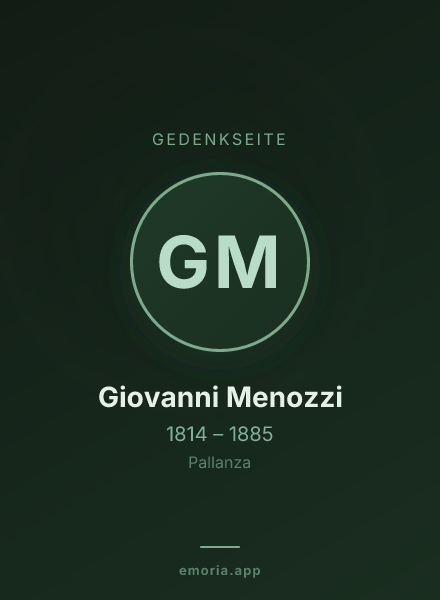 Gedenkportrait von Giovanni Menozzi