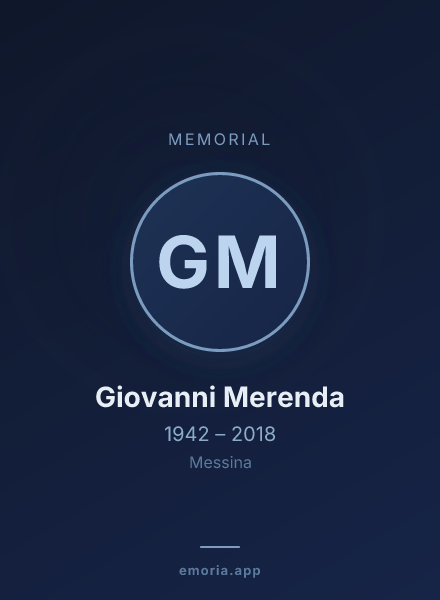 Memorial portrait of Giovanni Merenda