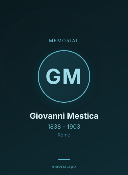 Memorial portrait of Giovanni Mestica