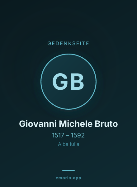 Gedenkportrait von Giovanni Michele Bruto