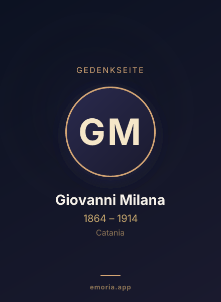 Gedenkportrait von Giovanni Milana